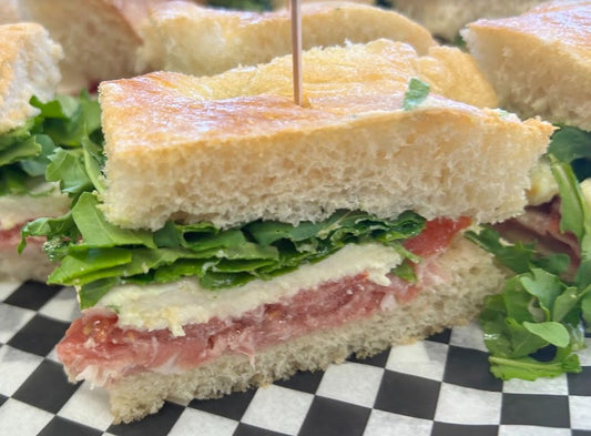 Prosciutto, Fresh Mozzarella, Tomato & Arugula Sandwich